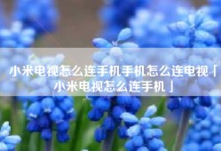小米电视怎么连手机手机怎么连电视「小米电视怎么连手机」