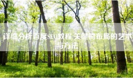 详细分析百度SEO教程,关键词布局的艺术与方法