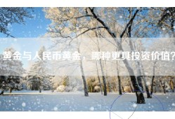 黄金与人民币黄金，哪种更具投资价值？