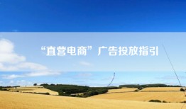 “直营电商”广告投放指引