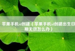 苹果手机id创建（苹果手机id创建出生日期无效怎么办）