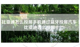比亚迪怎么投屏手机通过蓝牙投屏汽车「比亚迪怎么投屏」