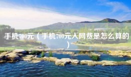 手机700元（手机700元入网费是怎么算的）