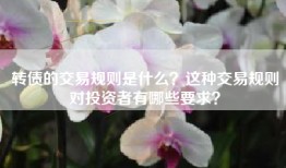 转债的交易规则是什么？这种交易规则对投资者有哪些要求？