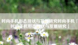 时尚手机形态现状与发展研究时尚手机「时尚手机形态现状与发展研究」