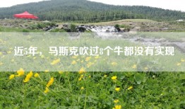 近5年，马斯克吹过8个牛都没有实现