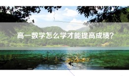 高一数学怎么学才能提高成绩？