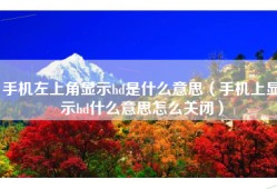 手机左上角显示hd是什么意思（手机上显示hd什么意思怎么关闭）