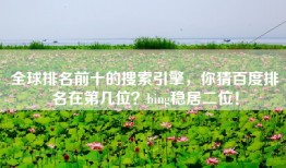 全球排名前十的搜索引擎，你猜百度排名在第几位？bing稳居二位！