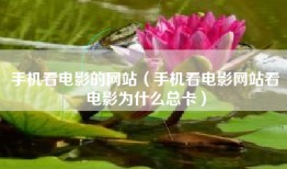 手机看电影的网站（手机看电影网站看电影为什么总卡）
