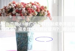 邢台百度SEM推广中怎样控制成本并提升转化率？成本优化与转化提升？_邢台百度sem代运营