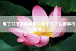 电子书下载到手机（电子书下载到手机本地）
