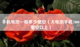 手机电池一般多少毫安（大电池手机7000毫安以上）