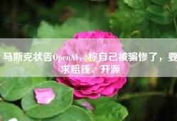 马斯克状告OpenAI，称自己被骗惨了，要求赔钱、开源
