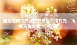 朋友圈两千元减肥产品成本仅几元，功效宣传全凭“一张嘴”