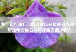 如何进行摩托车的磨合以延长使用寿命？摩托车的磨合期有哪些关键步骤？