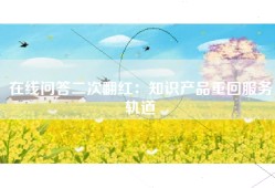 在线问答二次翻红：知识产品重回服务轨道