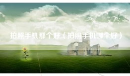 拍照手机那个好（拍照手机哪个好）