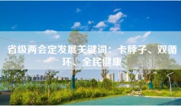 省级两会定发展关键词：卡脖子、双循环、全民健康