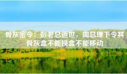 骨灰密令：彭老总逝世，周总理下令其骨灰盒不能换盒不能移动
