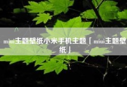 miui主题壁纸小米手机主题「miui主题壁纸」
