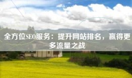 全方位SEO服务：提升网站排名，赢得更多流量之战