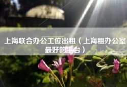 上海联合办公工位出租（上海租办公室最好的平台）