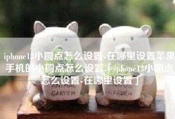 iphone13小圆点怎么设置-在哪里设置苹果手机的小圆点怎么设置「iphone13小圆点怎么设置-在哪里设置」