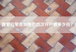 搜索引擎竞价推广首次开户要多少钱？！