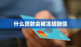 什么贷款会被冻结微信