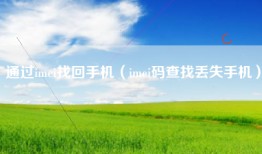 通过imei找回手机（imei码查找丢失手机）
