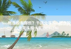 Sora概念股有哪些？干货分享!Sora概念股八大龙头股一览-2024-12-04