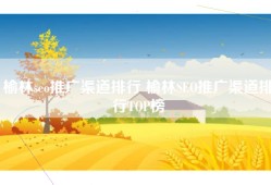 榆林seo推广渠道排行 榆林SEO推广渠道排行TOP榜