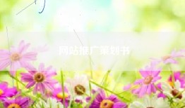 网站推广策划书