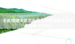 手机按键失灵怎么办（手机按键失灵怎么办要多少钱）