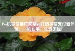 Pos机微信推广文案，打造微信支付新体验，一机在手，生意无忧！