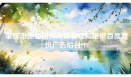 肇庆市企业如何高效管理和维护百度竞价广告后台(1)