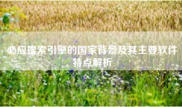 必应搜索引擎的国家背景及其主要软件特点解析