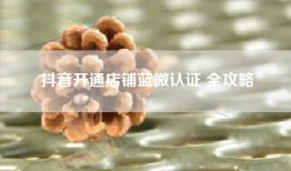 抖音开通店铺蓝微认证 全攻略
