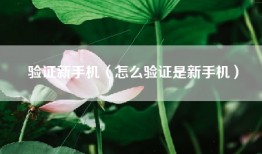 验证新手机（怎么验证是新手机）