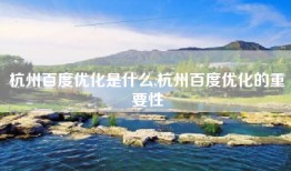 杭州百度优化是什么,杭州百度优化的重要性