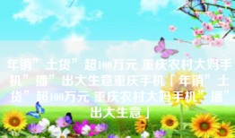 年销”土货”超100万元 重庆农村大妈手机”播”出大生意重庆手机「年销”土货”超100万元 重庆农村大妈手机”播”出大生意」