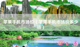 苹果手机市场价（苹果手机市场价多少钱）