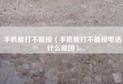 手机能打不能接（手机能打不能接电话什么原因）