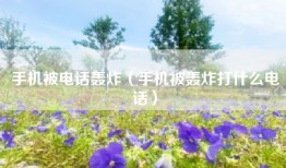 手机被电话轰炸（手机被轰炸打什么电话）