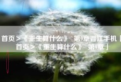 首页＞《重生算什么》  第9章晋江手机「首页＞《重生算什么》  第9章」