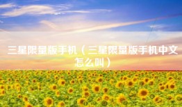 三星限量版手机（三星限量版手机中文怎么叫）