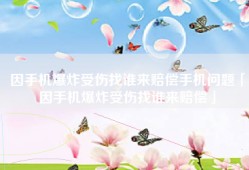 因手机爆炸受伤找谁来赔偿手机问题「因手机爆炸受伤找谁来赔偿」