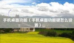 手机桌面功能（手机桌面功能键怎么设置）