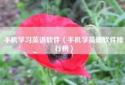 手机学习英语软件（手机学英语软件排行榜）